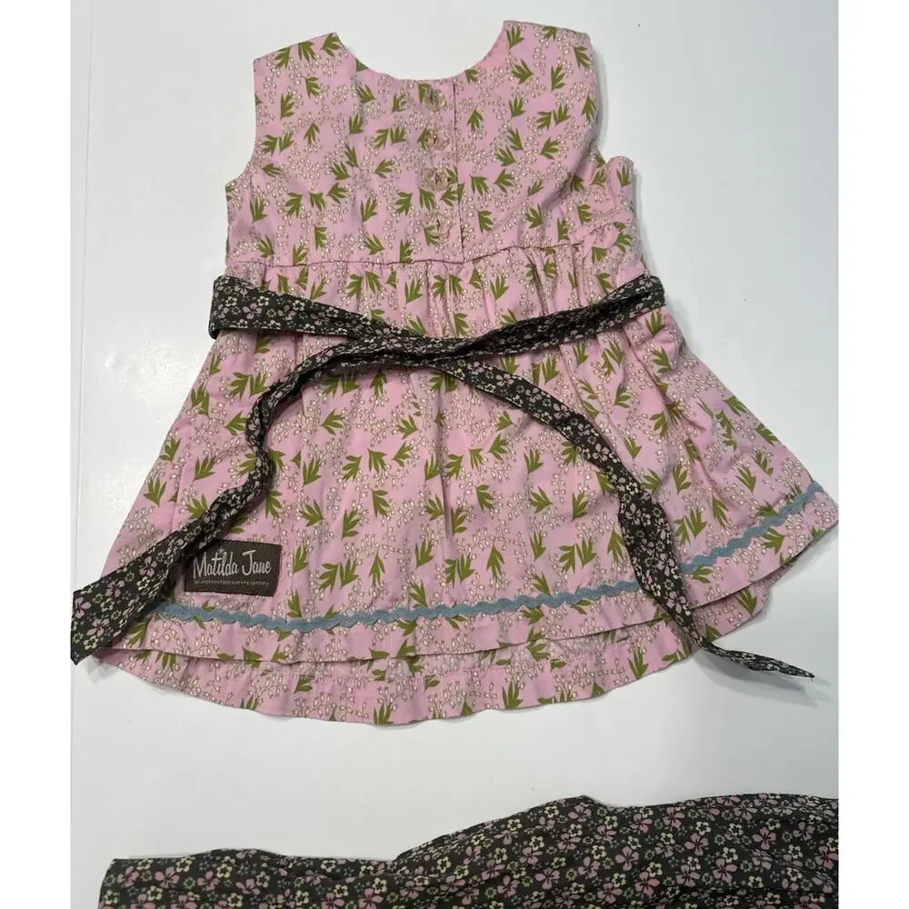 Matilda Jane House Of Clouds Abby Top Audrey Ruffles Set Outfit Size 4
